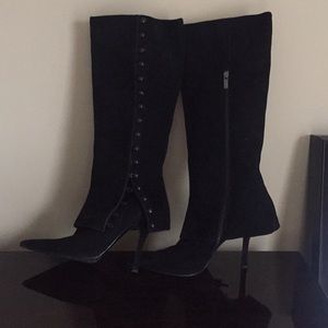 Lezilla black suede boots